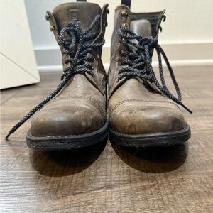 Rugged Men's Lace-Up Leather Boots